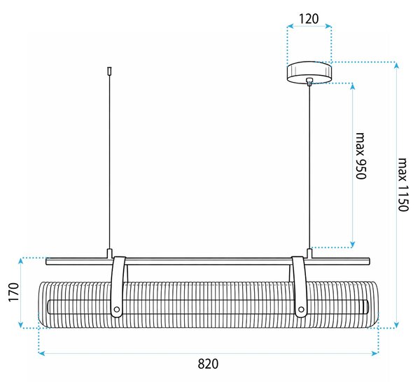 Lampă suspendată LED APP1796-CP Brush Gold