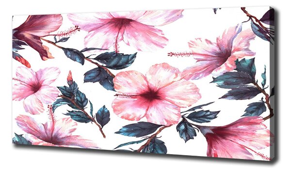 Pictură pe pânză flori de hibiscus