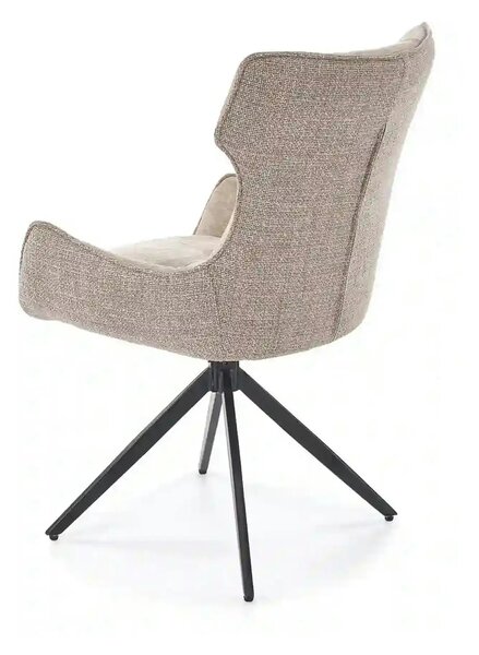 Scaun K573, bej/negru, stofa clasica/otel, 55x64x88 cm