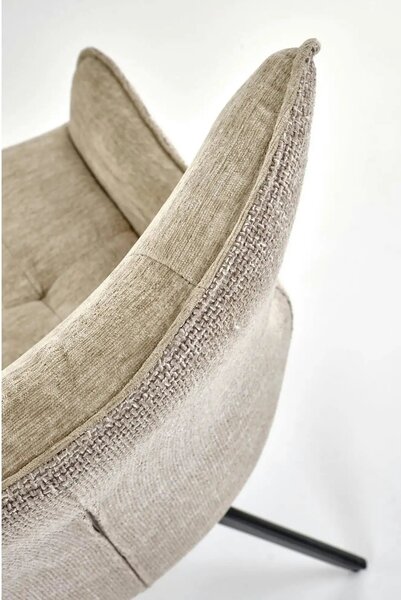 Scaun K573, bej/negru, stofa clasica/otel, 55x64x88 cm
