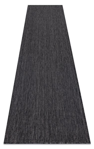 Covor, traversa SISAL SION A5165A Melanj țesute plate negru