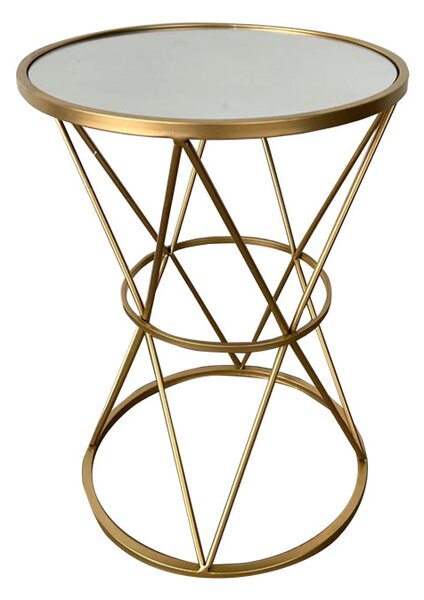 Masuta de cafea Vogaton metal, auriu, 40x40x56 cm