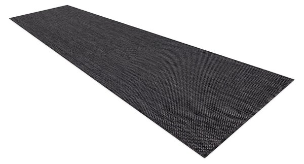 Covor, traversa SISAL SION A5165A Melanj țesute plate negru