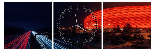 Tabloul cu autostrada (cu ceas) (90x30 cm)