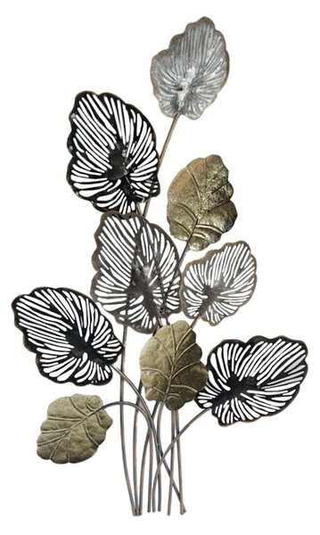 Decoratiune de perete din metal Irida, Multicolor, 55x92 cm