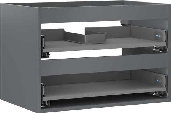 Mexen Box-A corp dulap lavoar 70 cm, 2 sertare, grafit mat - 91AX0-0700-470-2-66