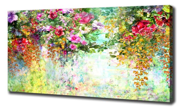 Tablouri tipărite pe pânză flori multi-colorate