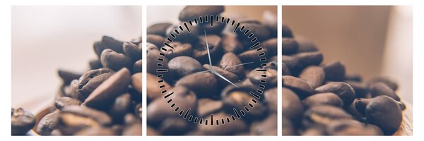 Tabloul cu cafea (cu ceas) (90x30 cm)