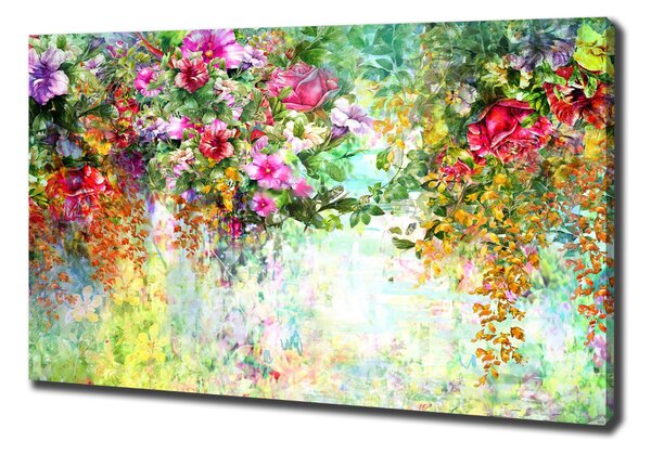 Tablouri tipărite pe pânză flori multi-colorate