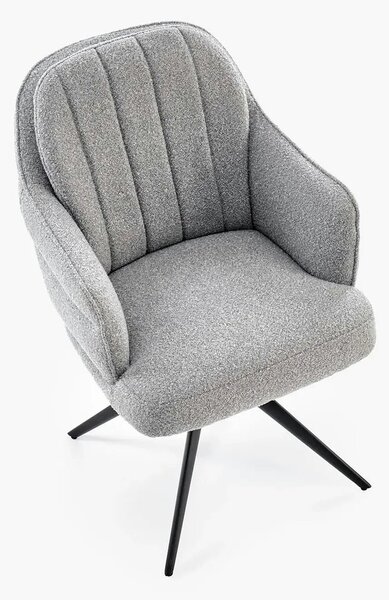 Scaun K570, gri/negru, stofa/otel, 61x70x92 cm