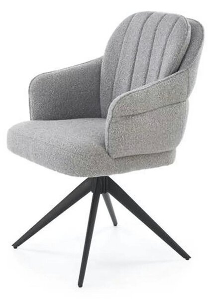 Scaun K570, gri/negru, stofa/otel, 61x70x92 cm