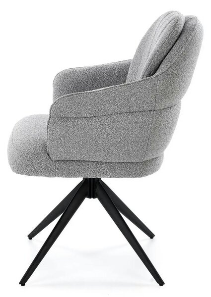 Scaun K570, gri/negru, stofa/otel, 61x70x92 cm