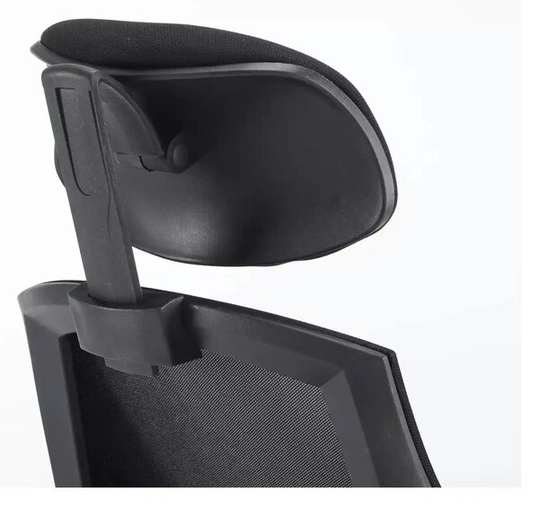 Scaun de birou Q-406 M, negru, stofa clasica/plasa, 67x52x102/110 cm