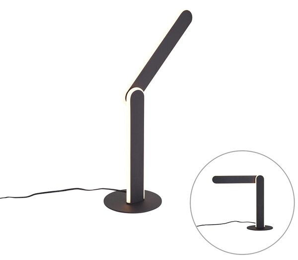 Lampă de masă de design neagră cu LED inclus, cu 3 trepte de intensitate luminoasă - Gate