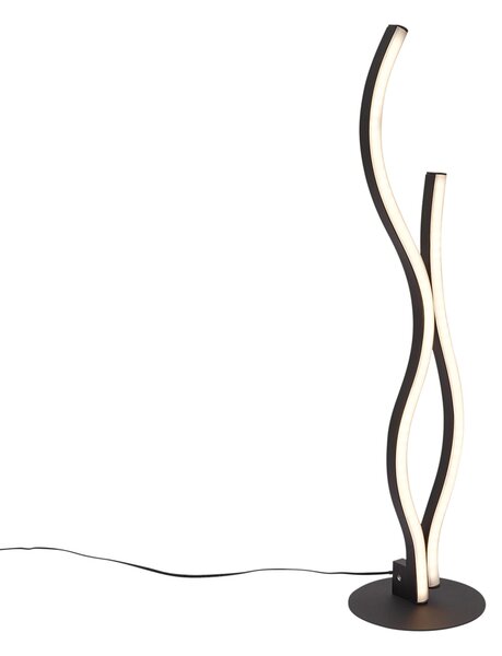 Lampă de masă de design neagră cu LED inclus, cu dimmer - Ying