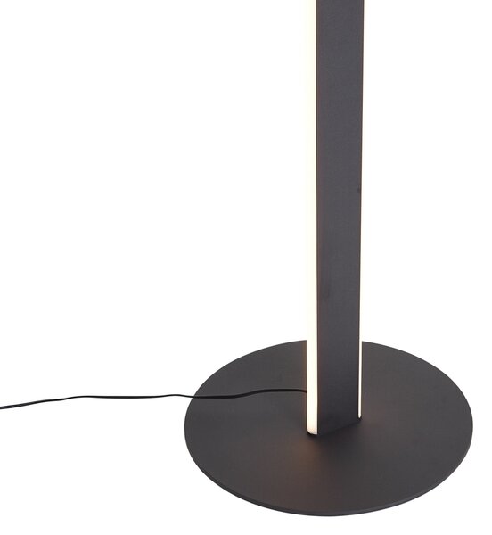 Lampă de podea de design neagră incl. LED cu 3 trepte de intensitate luminoasă - Gate
