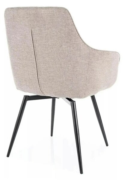 Scaun SERVIO, bej deschis - Brego 31, stofa clasica/metal, 55x58x88 cm