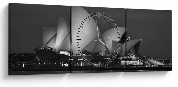 Tablou cu Opera din Sydney (cu ceas) (90x30 cm)