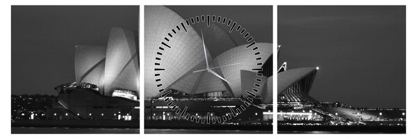 Tablou cu Opera din Sydney (cu ceas) (90x30 cm)