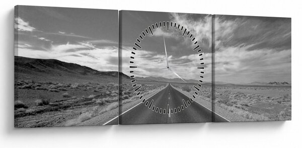 Tabloul cu autostrada (cu ceas) (90x30 cm)