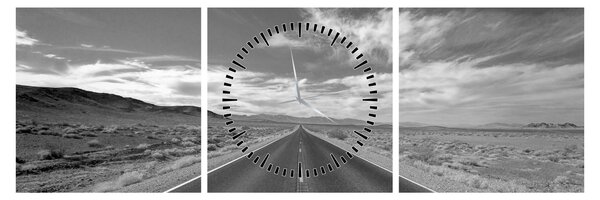 Tabloul cu autostrada (cu ceas) (90x30 cm)