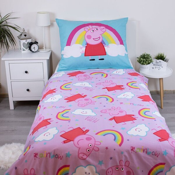 Lenjerie de pat Peppa Pig - Purcelușa Peppa | 140 x 200 cm / 70 x 90 cm