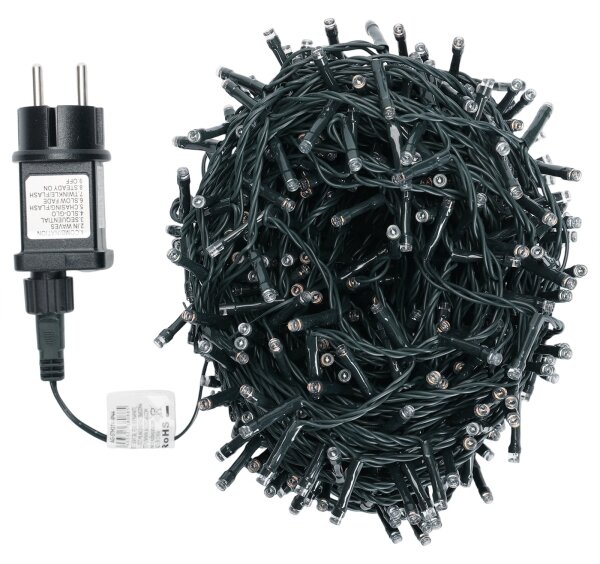 Aigostar - Instalație luminoasă LED RGBY pentru exterior, 600 LED-uri/6W/230V/8 funcții/30 m/IP44