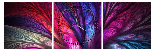 Tabloul abstract cu copacul (cu ceas) (90x30 cm)