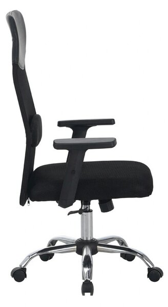 Scaun birou ALEX, negru, stofa/plasa, 68x61x108/118 cm