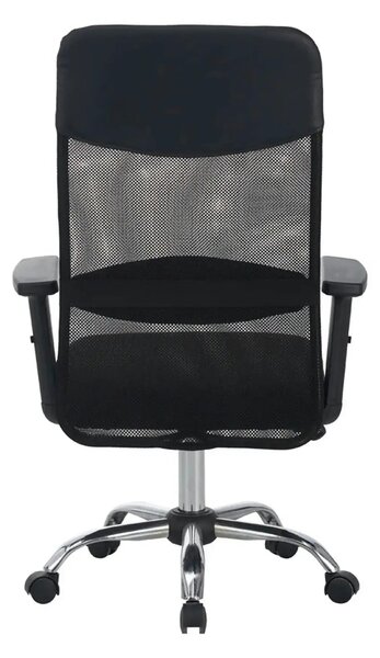 Scaun birou ALEX, negru, stofa/plasa, 68x61x108/118 cm