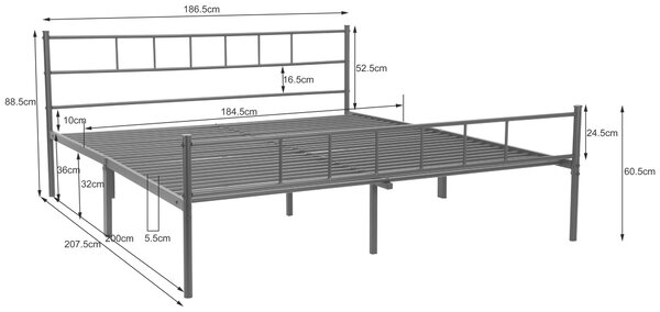 INOSIGN Pat metalic Amrum negru 180/200 cm