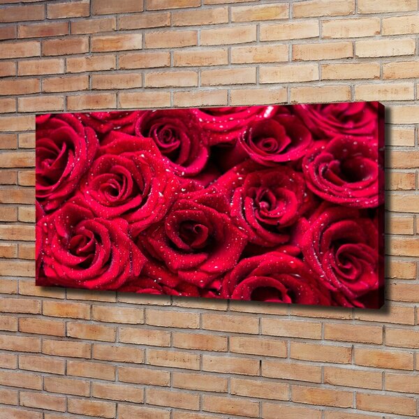 Imprimare tablou canvas Picaturi pe trandafiri
