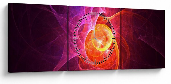 Tabloul modern abstract (cu ceas) (90x30 cm)