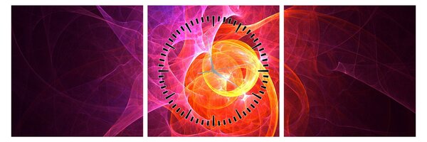 Tabloul modern abstract (cu ceas) (90x30 cm)