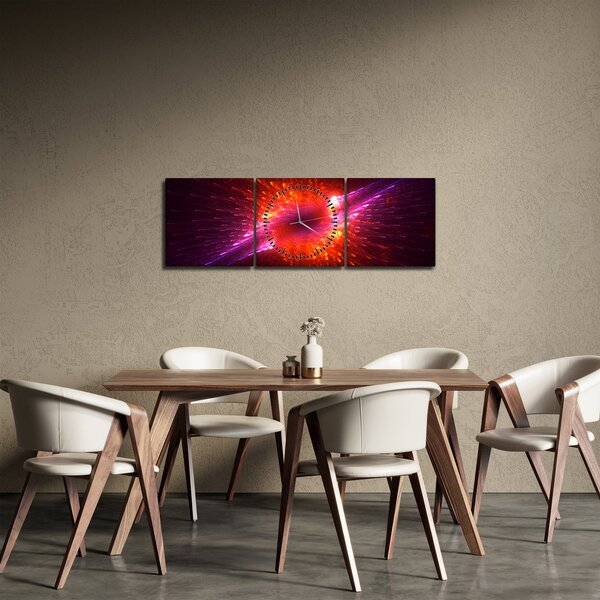 Tabloul modern abstract cu spini (cu ceas) (90x30 cm)