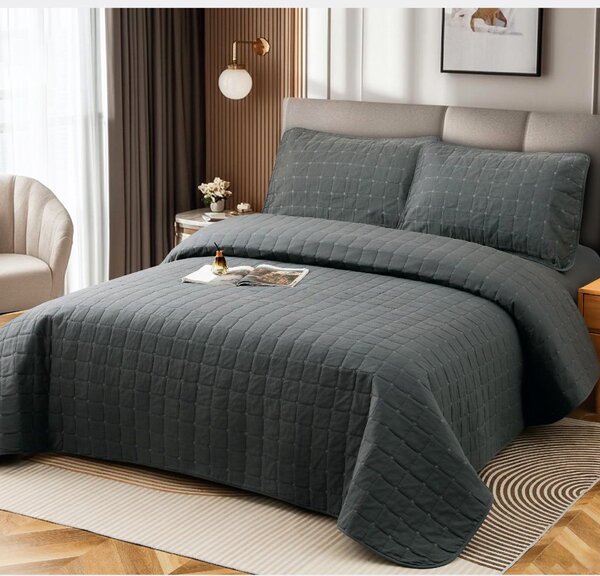 Cuvertura bumbac 100%, 4 piese, pat 2 persoane, 230x240 cm, EY08