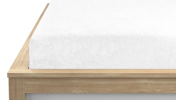 Cearsaf Frotir cu elastic 90x200 cm alb