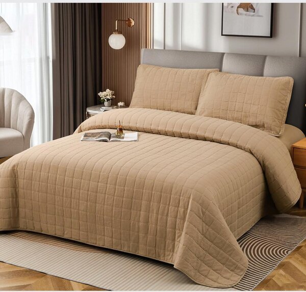 Cuvertura bumbac 100%, 4 piese, pat 2 persoane, 230x240 cm, EY05