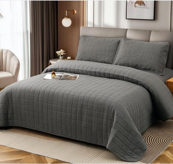 Cuvertura bumbac 100%, 4 piese, pat 2 persoane, 230x240 cm, EY07