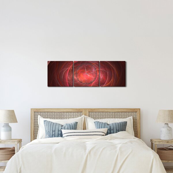 Tabloul modern abstract (cu ceas) (90x30 cm)