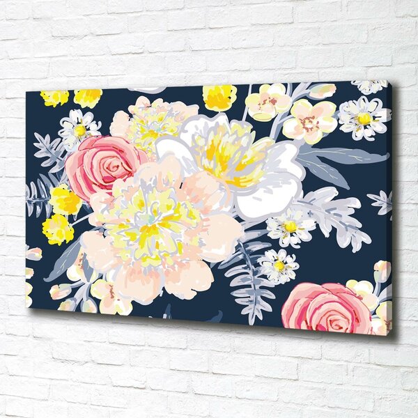 Pictură pe pânză model floral