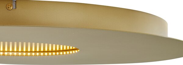 Plafonieră modernă aurie 60cm incl. LED cu 3 trepte de intensitate luminoasă - Morning