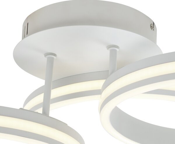 Plafonieră albă cu LED cu 3 trepte de intensitate luminoasă cu 3 lumini - Navara