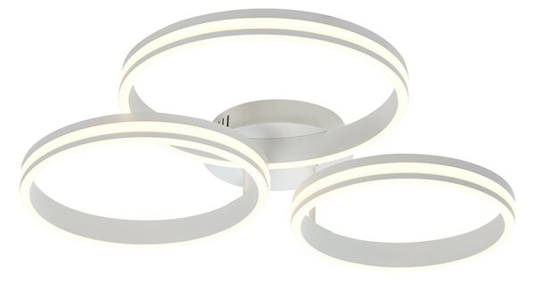 Plafonieră albă cu LED cu 3 trepte de intensitate luminoasă cu 3 lumini - Navara