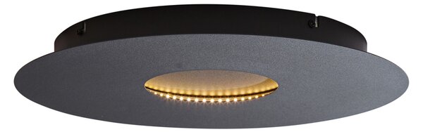 Plafonieră modernă neagră 40cm incl. LED cu 3 trepte de intensitate luminoasă - Morning