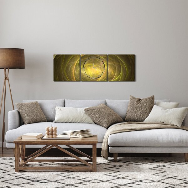 Tabloul modern abstract (cu ceas) (90x30 cm)