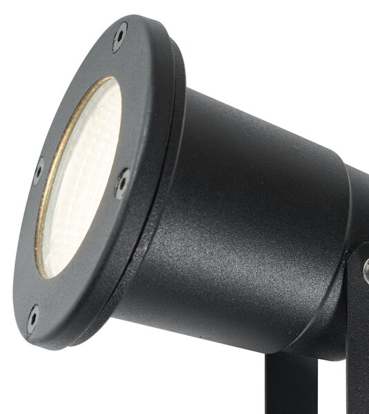 Spot modern de grădină negru cu LED inclus, reglabil, cu cablu și ștecher 250cm IP65 - Basic