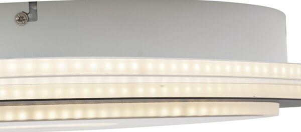 Plafonieră de design albă cu formă organică gri închis, incl. LED cu intensitate reglabilă - Taylor
