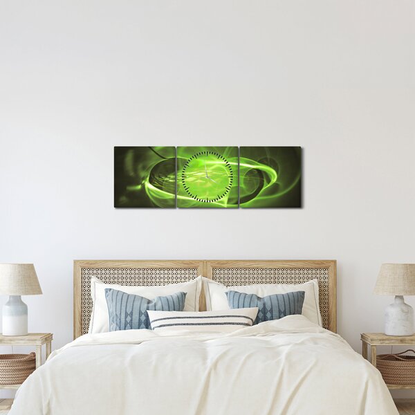 Tabloul modern abstract (cu ceas) (90x30 cm)