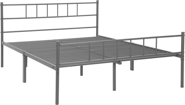 Pat metalic Amrun negru 140/200 cm